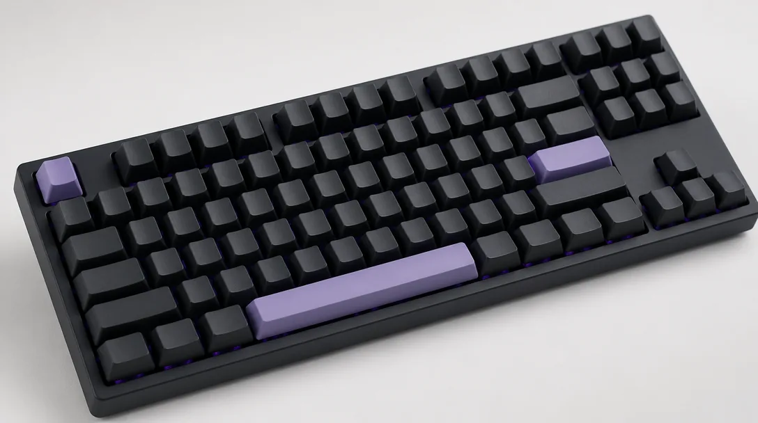 Mekaniska gaming tangentbord på studiobakgrund